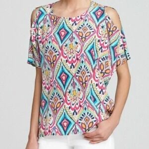 Lilly Pulitzer Crown Jewels Trace Silk Top‎ Women's Size XS